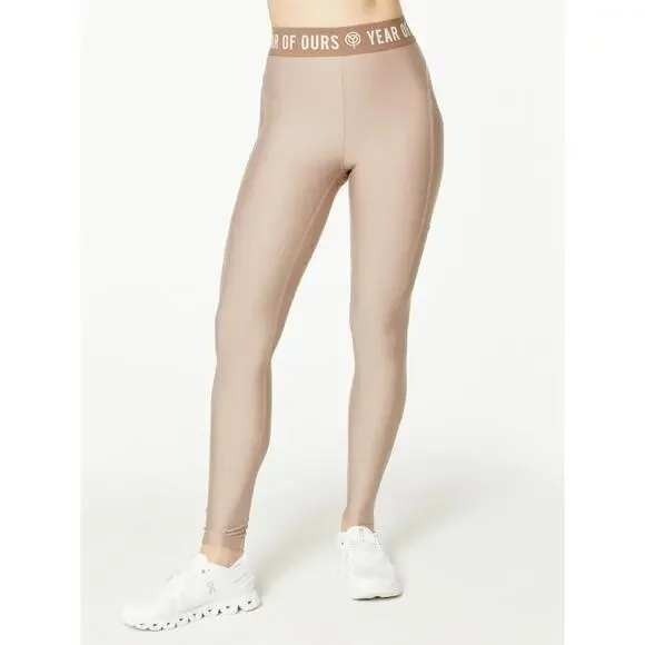 Year of Ours Pants - Year of Ours Women's Recycled Hike Leggings Caribou Tan Size M‎ Medium High Rise